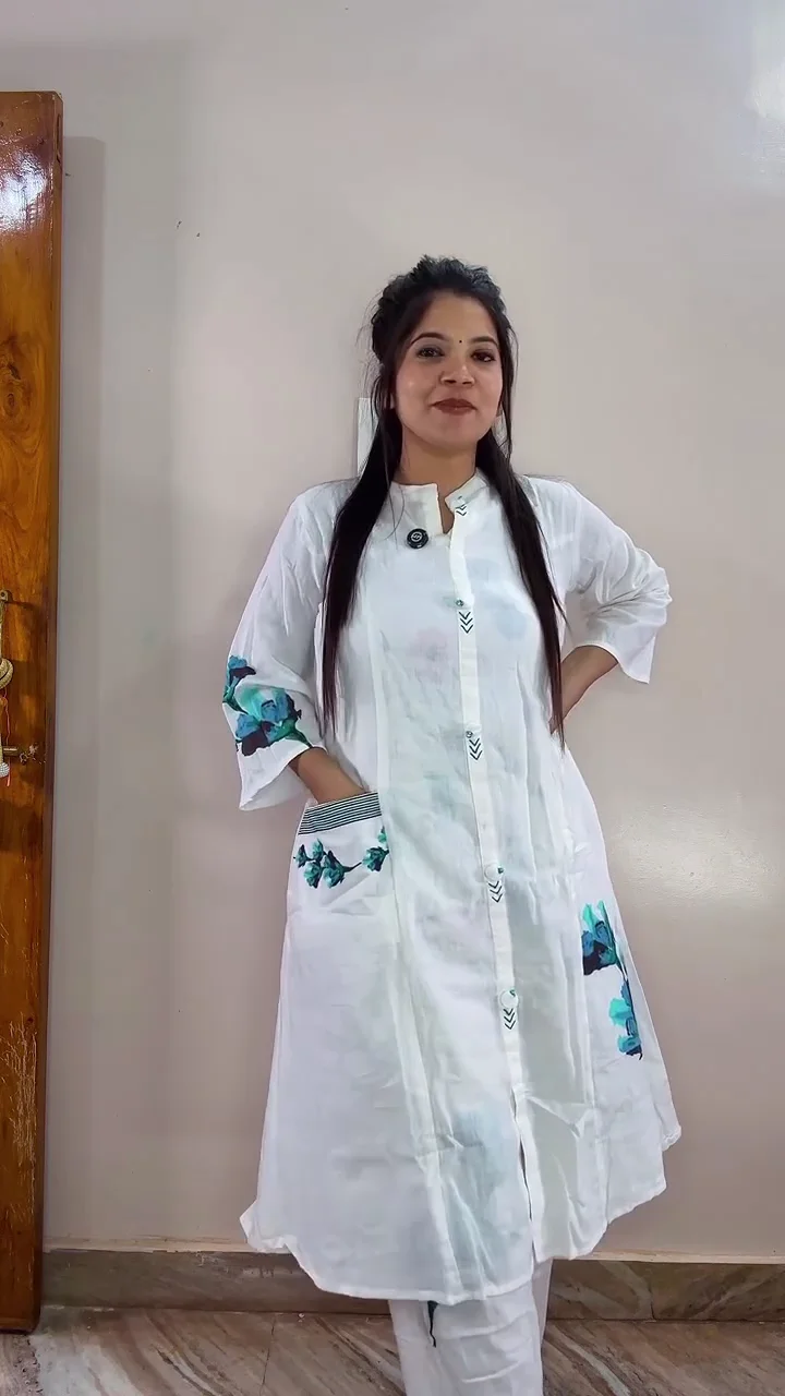White Kurti for Women & Girls – Soft Fabric, Comfortable Fit & Perfect for Casual, Office, and Festive Wear