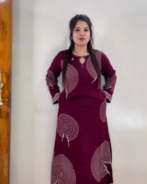 Maroon Kurti for Women & Girls – Rich Color, Soft Fabric & Comfortable Fit for Festive, Office, and Casual Wear