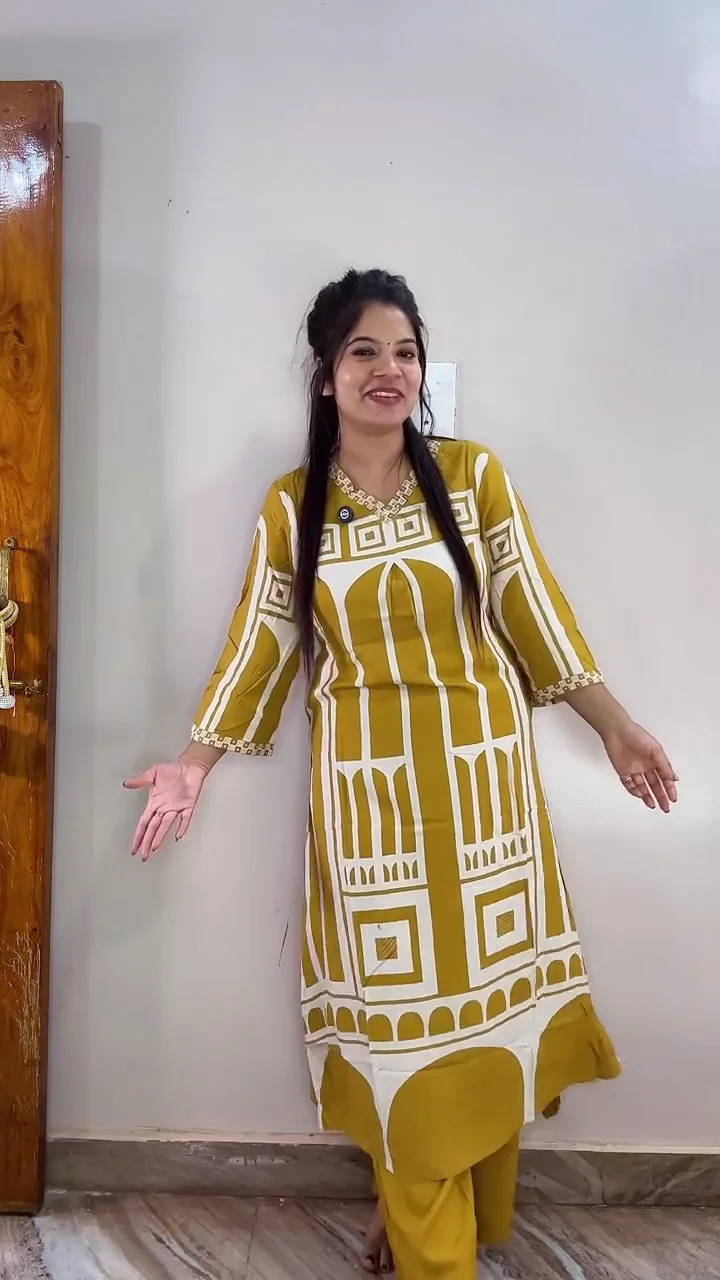 Yellow Kurti for Women & Girls – Soft Fabric, Comfortable Fit & Perfect for Casual, Festive, and Daily Wear