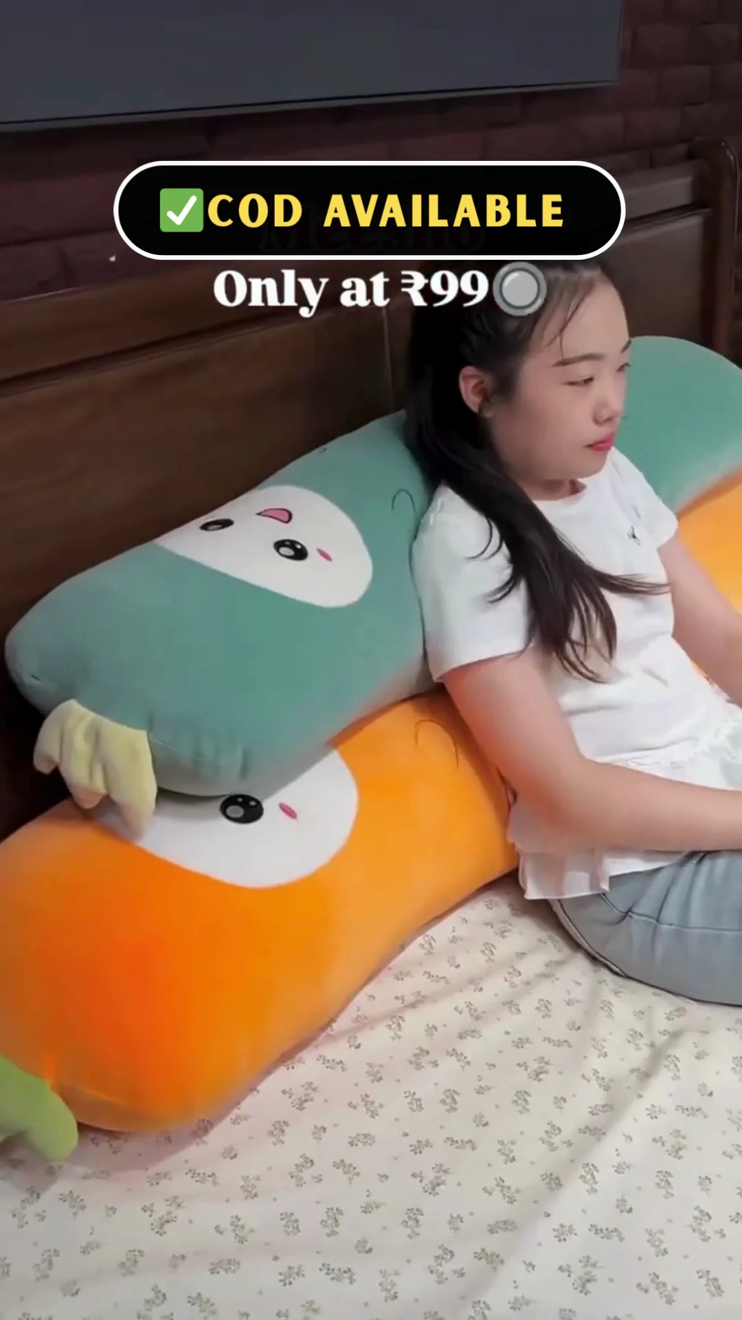 Soft Carrot Plush Body Pillow | Ultra-Soft Kawaii Long Bolster Cushion for Sleeping, Reading, and Decor | Cute Stuffed Vegetable Pillow for Kids and Adults - Image 2