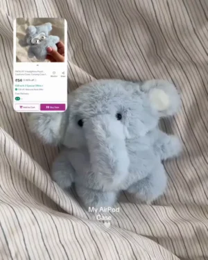 Cute Teddy Buds Cover – Soft & Stylish Protective Case for Wireless Earbuds, Cartoon Teddy Design, Shockproof & Lightweight