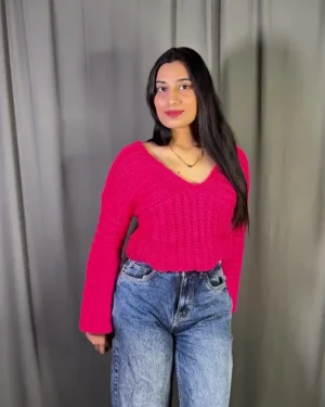 Stylish Red Full Sleeve Top for Women – Soft Fabric Casual, Office & Party Wear Top with Elegant Fit for Daily Use