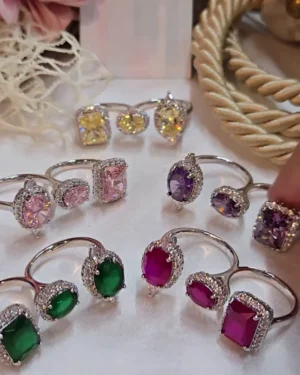 Diamond Ring – Premium Shining Stone Ring with Classic Design for Weddings, Engagements, Parties, and Special Occasions