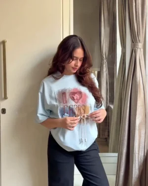 Trendy Oversize Top for Women | Stylish Loose Fit Oversized Top | Comfortable Casual Wear Top for Daily Wear, College & Outings