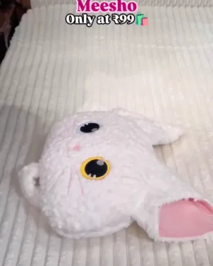 Kawaii Cartoon Cat Plush Pillow and Foldable Summer Quilt 2-in-1 Dual-Use Travel Blanket