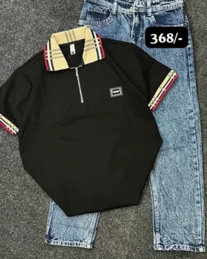 Men’s Classic Polo Collar T-Shirt – Premium Cotton Blend Short Sleeve Polo with Button Placket for Smart Casual and Everyday Comfort